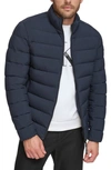 Calvin Klein Men's Quilted Infinite Stretch Water-resistant Puffer Jacket In True Navy