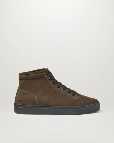 Belstaff Rally High Top Trainers In Stone