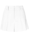 P.a.r.o.s.h Pleated Wool-blend Mini Skirt In Panna