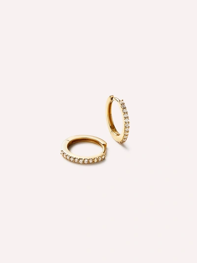 Ana Luisa Diamond Huggie Earrings In Gold
