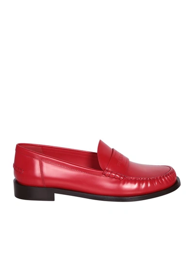 Ferragamo Irina Logo-debossed Leather Loafers In Red