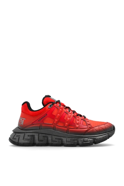 Versace Man Red Trigreca Sneakers In New