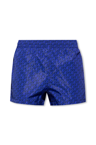 Off-white Blue Swimming Shorts With Logo In New