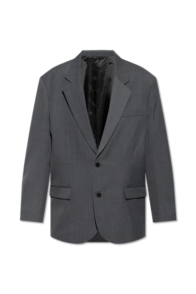 Acne Studios Grey Blazer With Notch Lapels In New