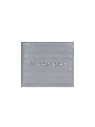 Givenchy 4g-embossed Bi-fold Wallet In Light Grey