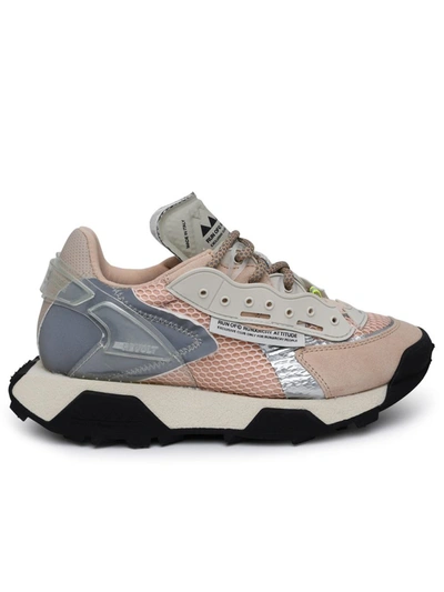 Run Of Multicolor Mesh Revolt Fard Sneakers In Nude