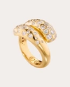 Elizabeth Moore Women's Fairy Dust 18k Gold Diamond Bypass Ring In Gold