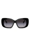 Burberry Logo Acetate Square Sunglasses In Black