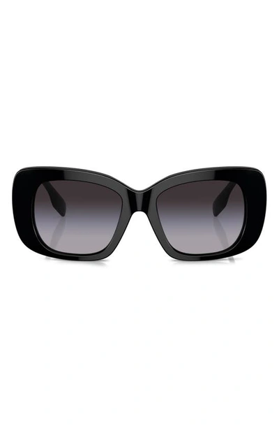 Burberry Logo Acetate Square Sunglasses In Black