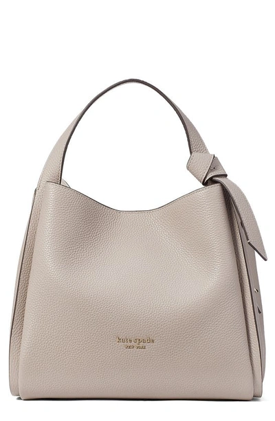 Kate Spade Knott Medium Leather Tote Crossbody Bag In Warm Taupe