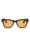 Ray Ban Ray-ban | Meta Wayfarer Electronics Rebel Black Frame Yellow Lenses 53-22