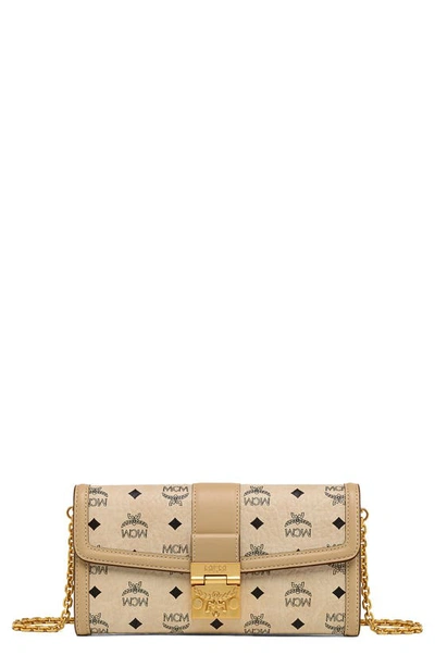 Mcm Large Tracy Monogram-pattern Wallet In Neutrals