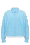 JACQUEMUS JACQUEMUS BLUE ‘NEVE’ SWEATER WITH COLLAR