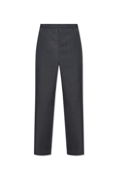 Acne Studios Grey Pleat-front Trousers In New