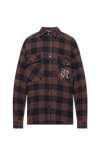 PALM ANGELS PALM ANGELS BROWN CHECKED SHIRT
