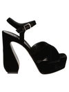 Si Rossi Sculpted-heel Sandals In Black
