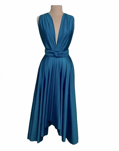 Butter Nadia Wrap Dress In Blue