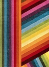 Jonathan Y Retro Rainbow Contemporary Stripe Multi 4 Ft. X 6 Ft. Area Rug