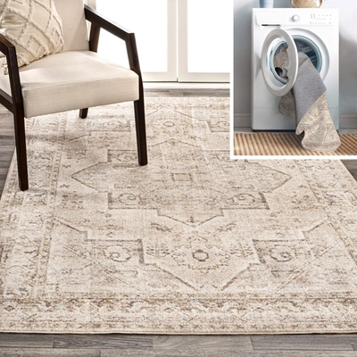 Jonathan Y Koda Vintage Native American Medallion Machine-washable Cream/brown Area Rug