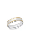HMY JEWELRY TWO-TONE BAND RING