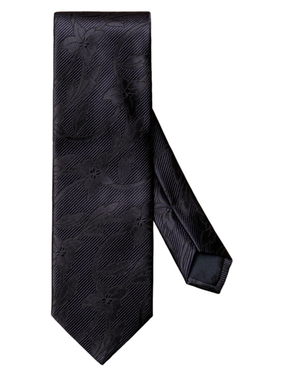 Eton Men's Floral Jacquard Silk Tie In Black
