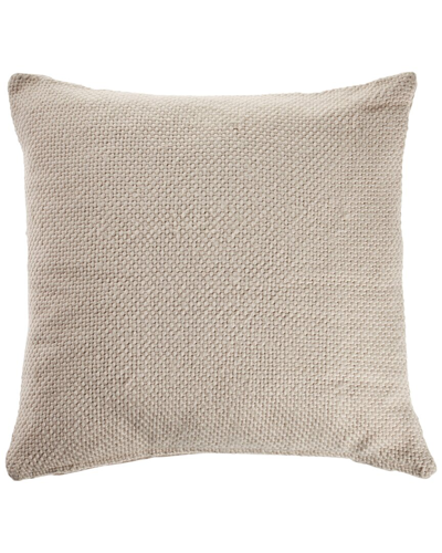 Lr Home Everyday Casual Natural Beige Solid Decorative Pillow In White