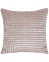 Lr Home Chloe Blush Pink Striped Embroidered Decorative Pillow In Pink