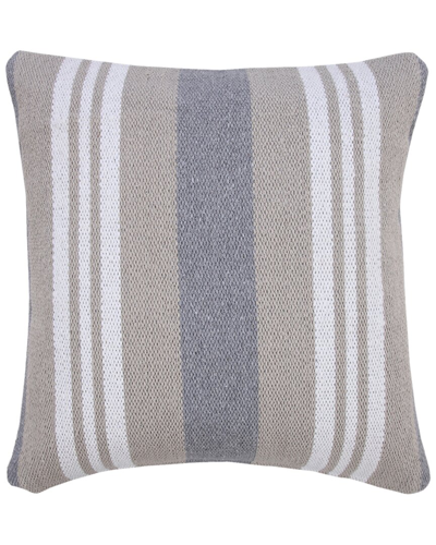 Lr Home Classic Beige & Grey Striped Decorative Pillow