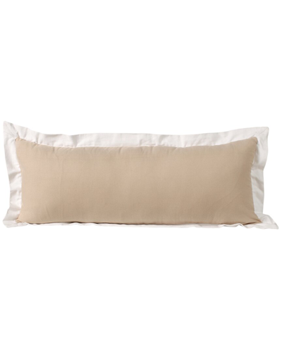 Lr Home Natural Bordered Flange Lumbar Decorative Pillow In Beige