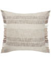 Lr Home Savannah Natural Fringed Striped Decorative Pillow In White