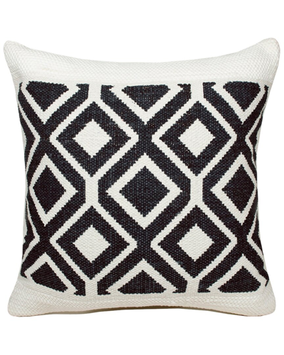 Lr Home Black And White Everyday Geometric Decorative Pillow In Blue