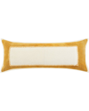 Lr Home Golden Glow Yellow Framed Lumbar Decorative Pillow In Gold