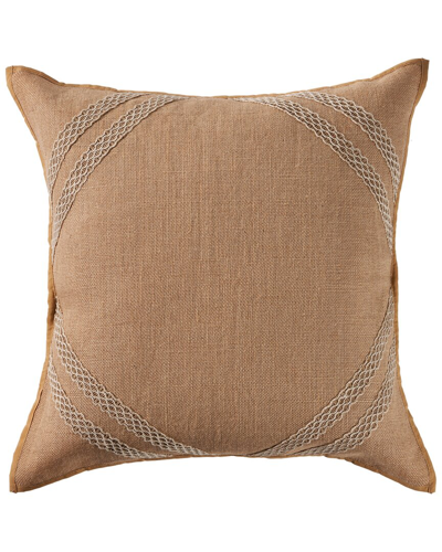 Lr Home Abigail Comfy Brown Solid Decorative Pillow
