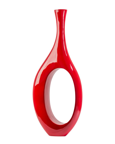 Finesse Decor Trombone Vase In Red