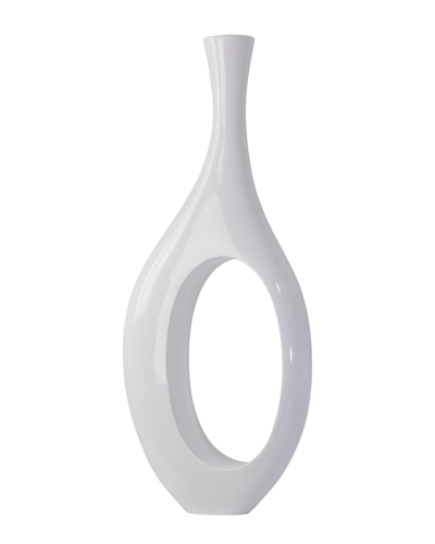 Finesse Decor Trombone Vase In White