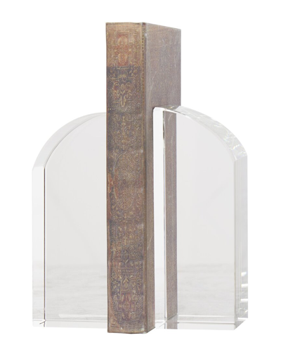 Peyton Lane Set Of 2 Geometric Crystal Arched Bookends