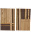 Peyton Lane Set Of 2 Geometric Wooden Handmade Wall Art Pieces In Brown