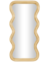 Peyton Lane Wavy Wall Mirror In Brown