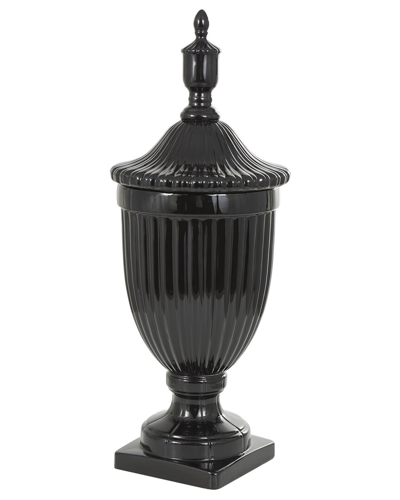 Peyton Lane Ceramic Decorative Jar In Black