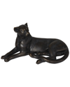 Peyton Lane Leopard Laying Sculpture In Black