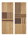 Peyton Lane Set Of 2 Geometric Handmade Wall Art Pieces In Brown