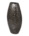 Peyton Lane Mother-of-pearl Handmade Geometric Vase In Black