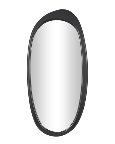 Peyton Lane Abstract Oval Wall Mirror In Black