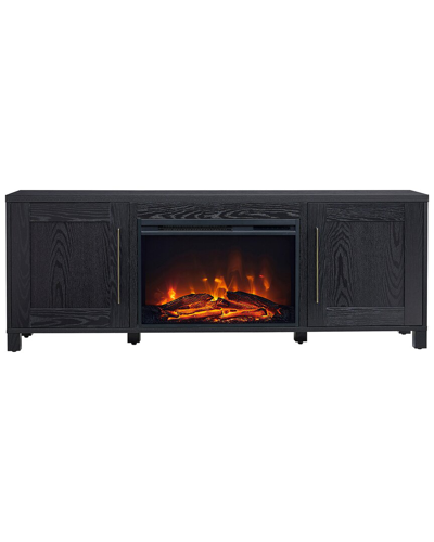 Abraham + Ivy Chabot Rectangular Tv Stand With 26in Log Fireplace For Tvs Up  To 75in
