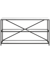 Abraham + Ivy Fionn 55in Rectangular Console Table With Faux Marble Top