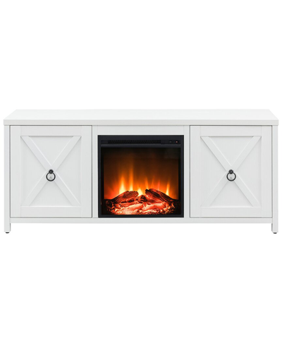 Abraham + Ivy Granger Rectangular Tv Stand With Log Fireplace For Tvs Up To  65in