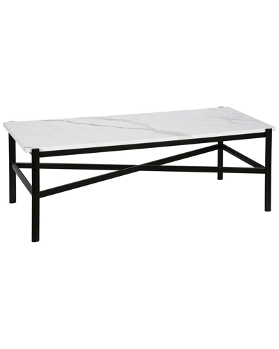 ABRAHAM + IVY ABRAHAM + IVY BRAXTON 46IN RECTANGULAR COFFEE TABLE WITH FAUX MARBLE TOP