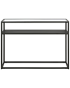 Abraham + Ivy Nellie 42in Rectangular Console Table With Metal Mesh Shelf