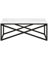 Abraham + Ivy Calix 46in Rectangular Coffee Table With Faux Marble Top