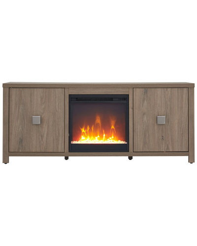 ABRAHAM + IVY ABRAHAM + IVY JUNIPER RECTANGULAR TV STAND WITH CRYSTAL FIREPLACE FOR TVS UP TO 65IN